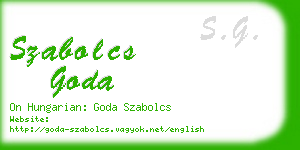 szabolcs goda business card